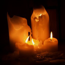 lit candles